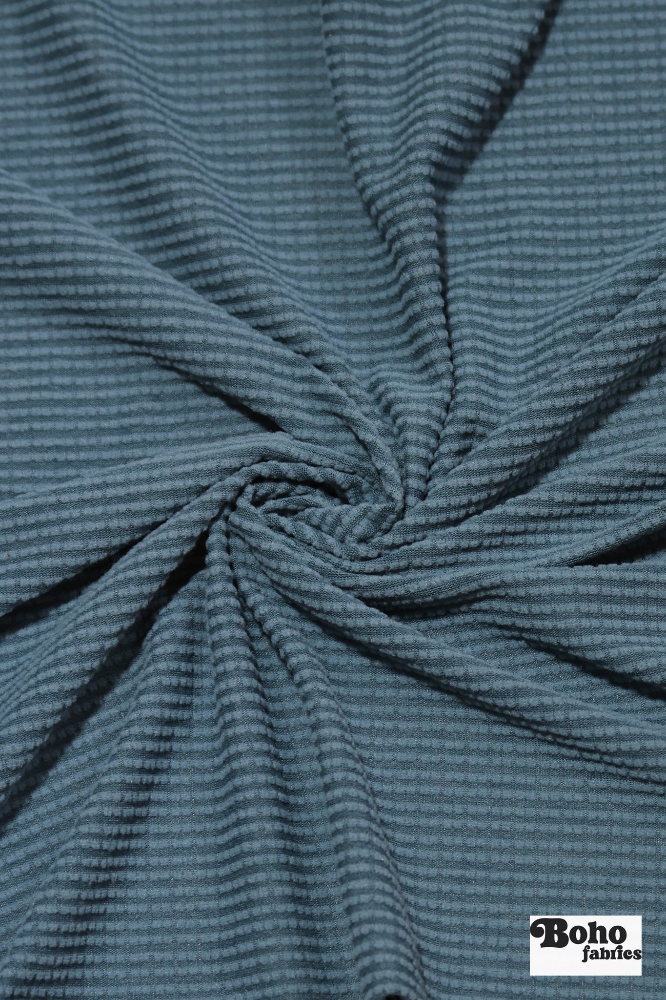 Cerulean Blue, Power Grid Fleece by Polartec. Performance Knit Fabric - Boho Fabrics - Performance Fabrics