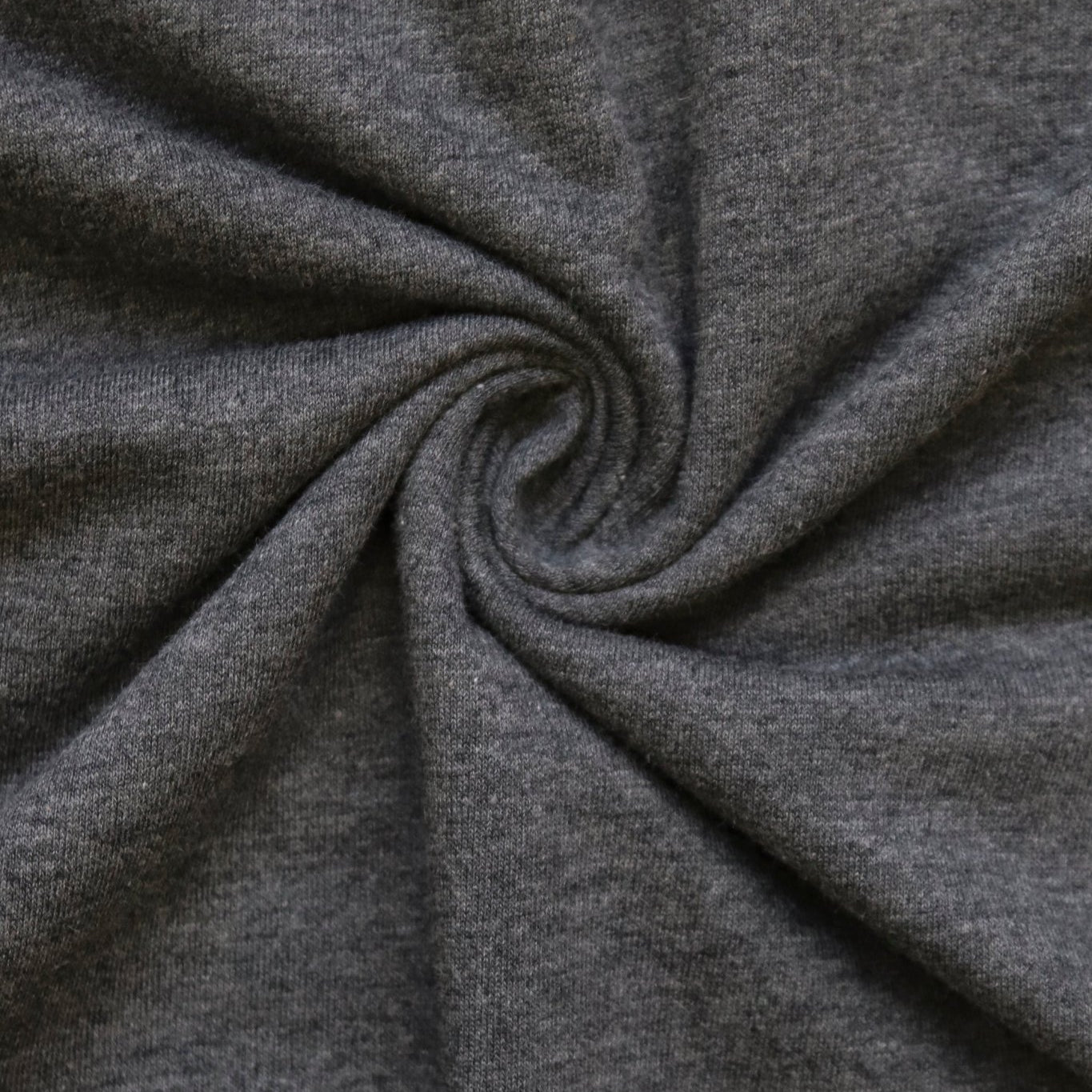Charcoal Gray. Cotton French Terry. CLFT-938-CG. - Boho Fabrics