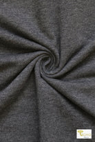 Charcoal Gray. Cotton French Terry. CLFT-938-CG. - Boho Fabrics