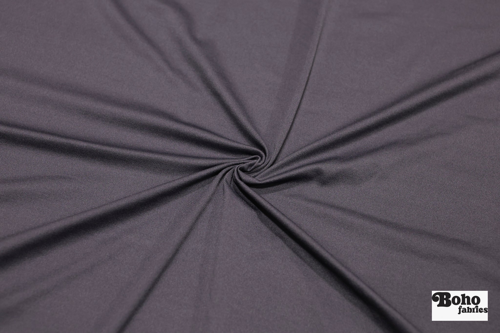 Charcoal Gray, Nylon Stretch Lining Knit Fabric - Boho Fabrics - Lining