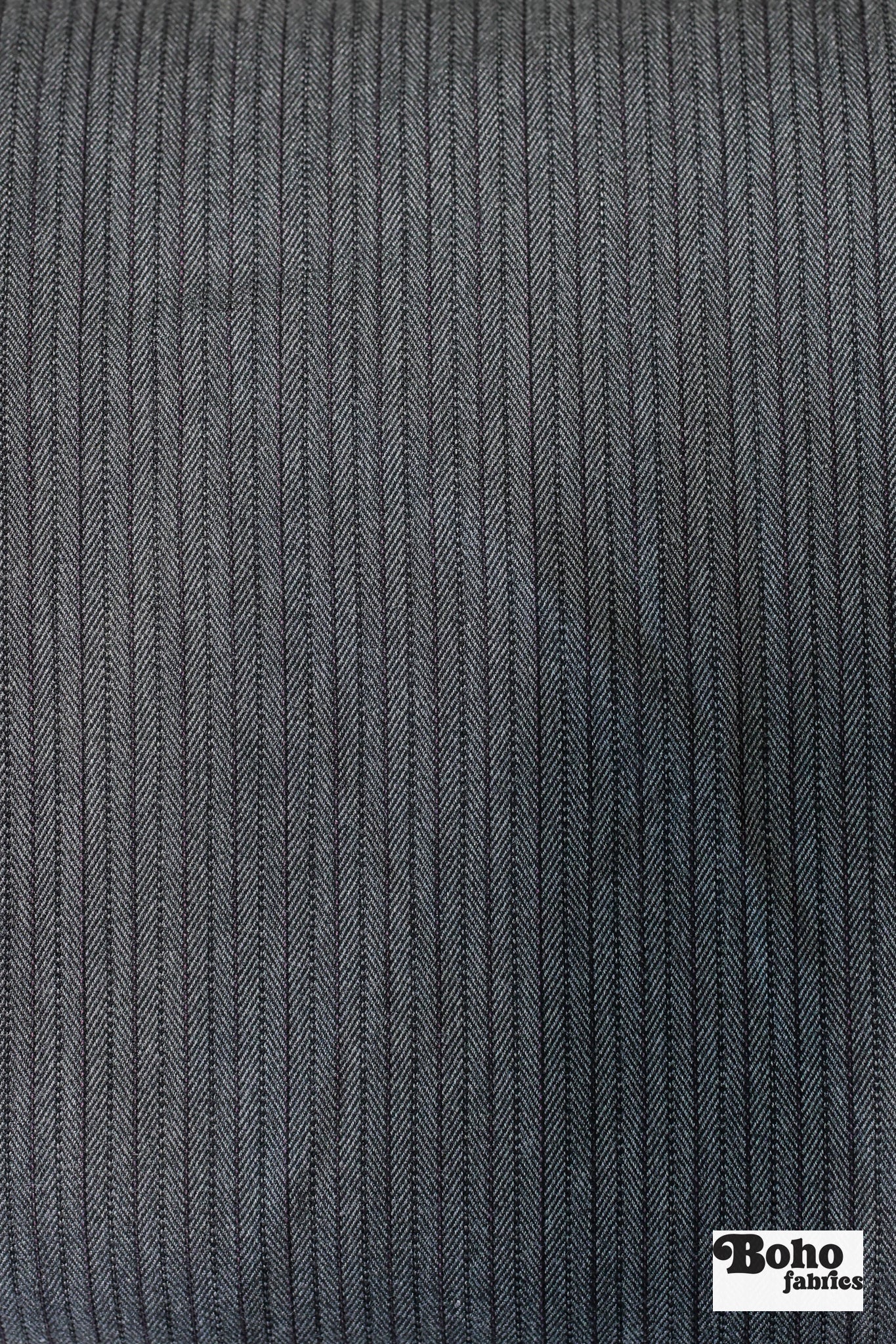 Charcoal & Maroon Herringbone, Suiting Fabric - Boho Fabrics - Suiting, Woven Fabric