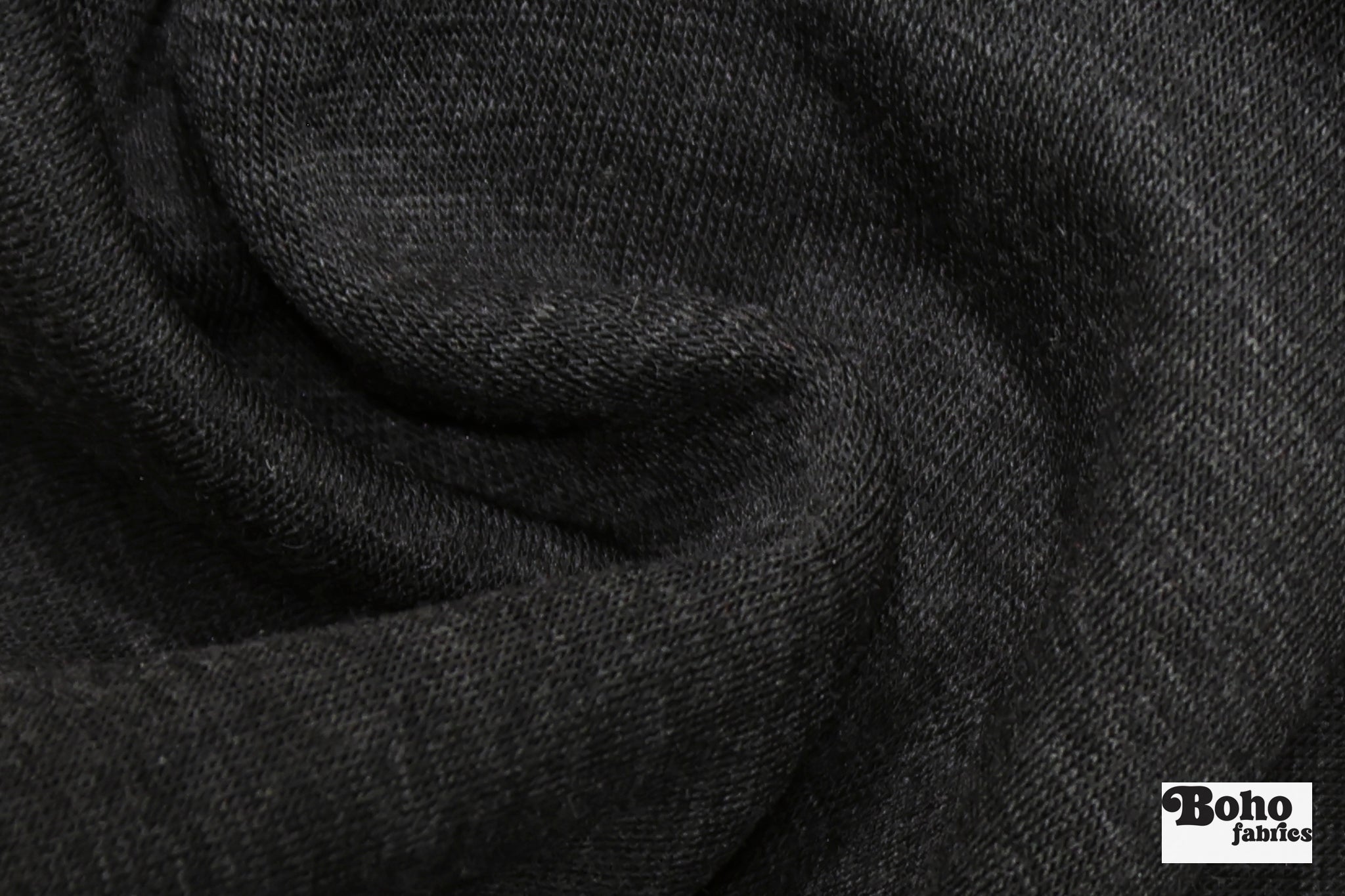 Charcoal Wool Knit Fabric - Boho Fabrics - Wool Knit