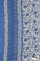 Charming Blue Botanical Silk Fabric Pre - Cuts - Boho Fabrics - Woven Fabric