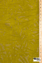 Chartreuse & Metallic Abstract Upholstery Woven Fabric - Boho Fabrics - Home Dec. & Upholstery Fabric