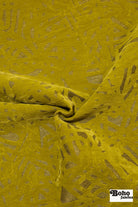Chartreuse & Metallic Abstract Upholstery Woven Fabric - Boho Fabrics - Home Dec. & Upholstery Fabric