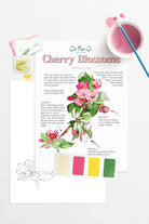 Cherry Blossoms watercolor painting kit - Boho Fabrics - Painting Kits & Supplies