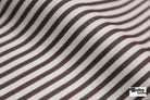 Chocolate Brown & White, 1/4" Narrow Striped Linen-Look Woven Fabric - Boho Fabrics - Home Dec. & Upholstery Fabric