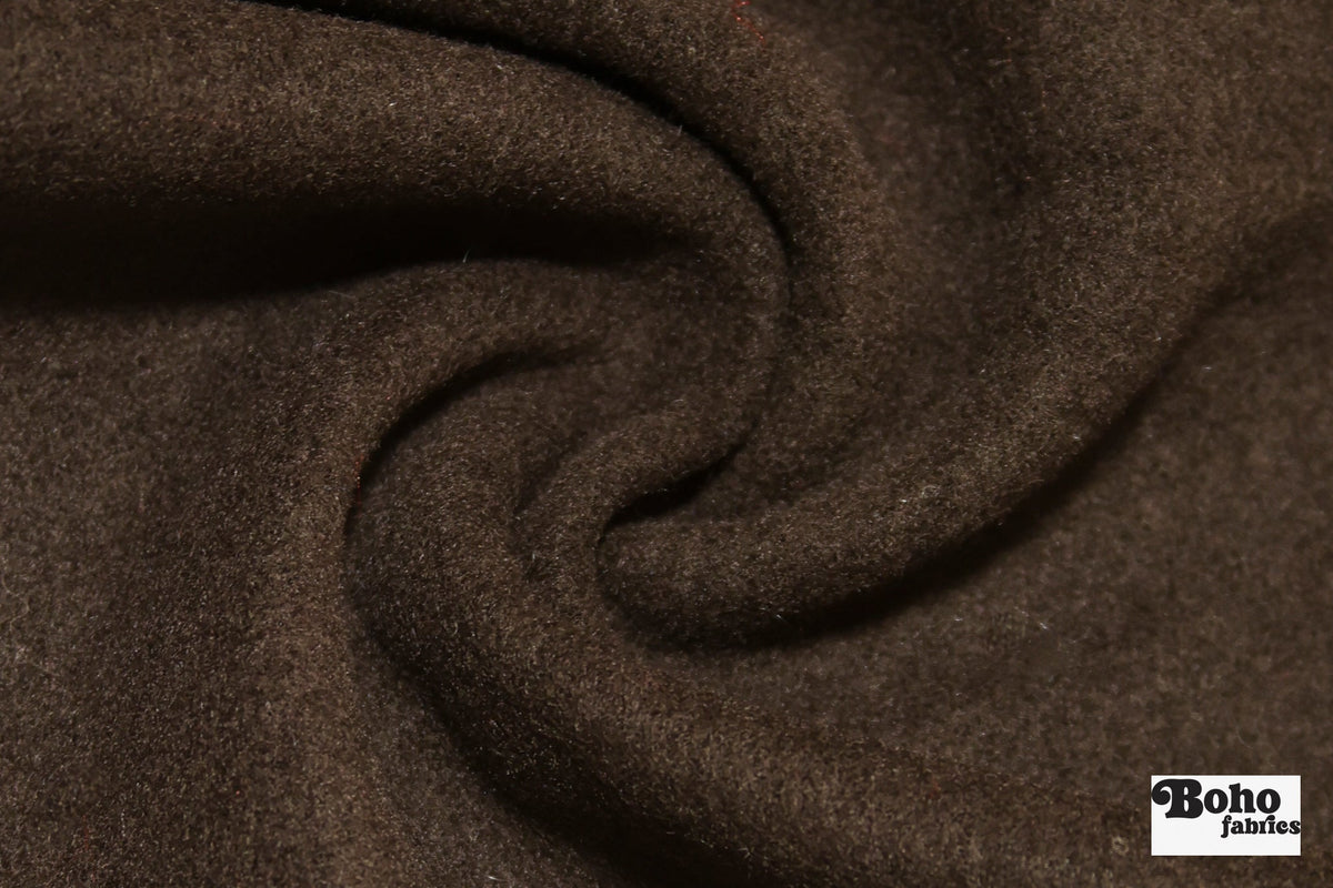 Chocolate Brown Wool Knit Fabric - Boho Fabrics - Wool Knit