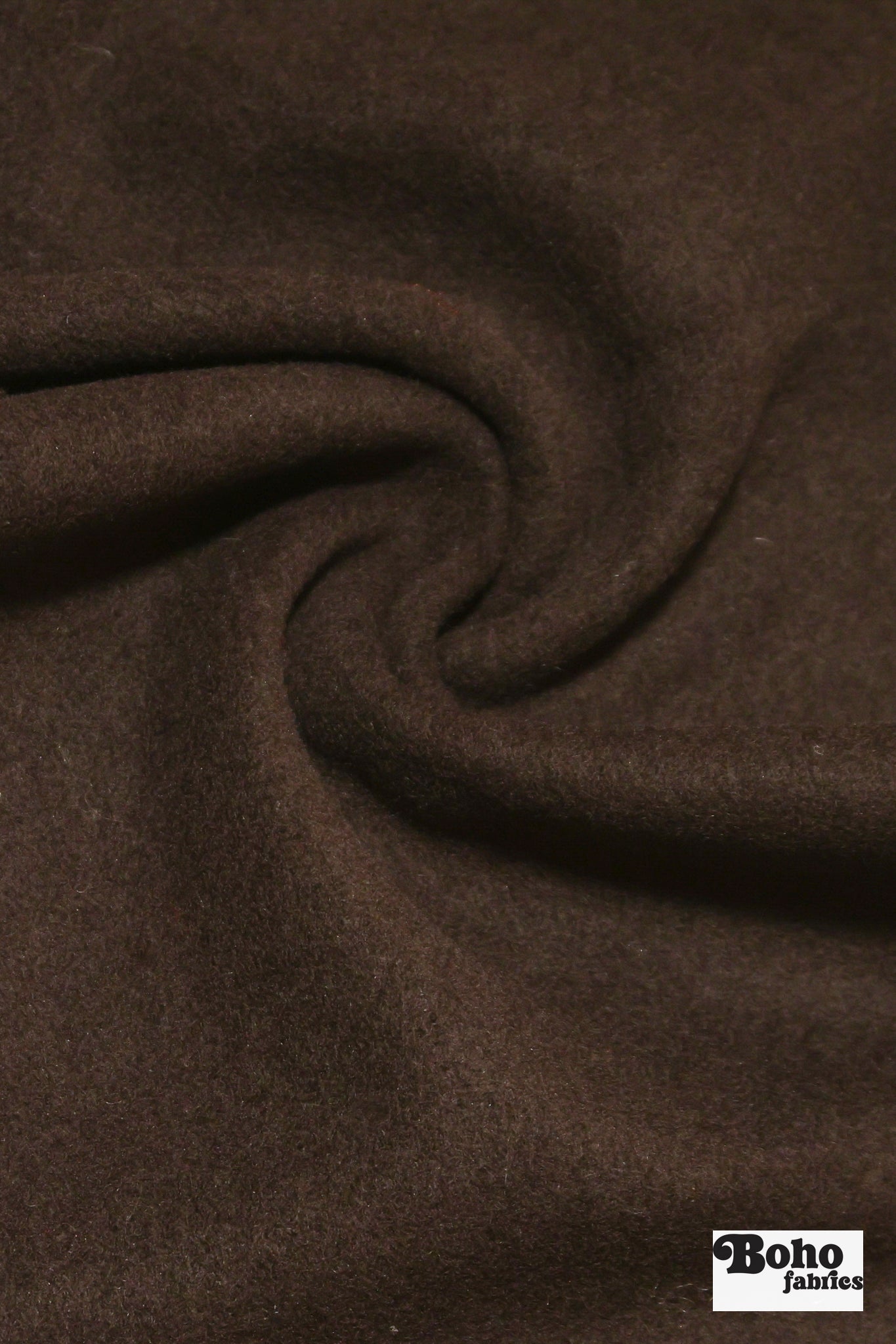 Chocolate Brown Wool Knit Fabric - Boho Fabrics - Wool Knit