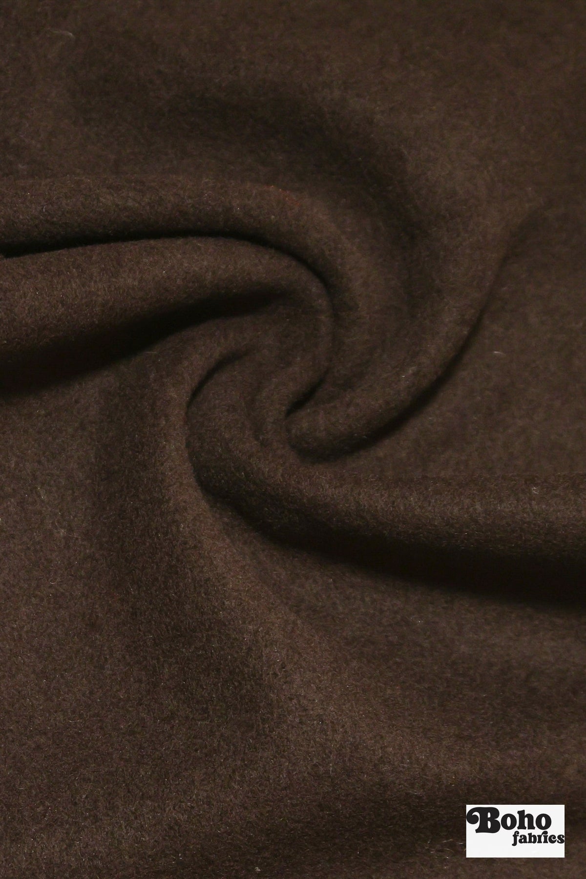 Chocolate Brown Wool Knit Fabric - Boho Fabrics - Wool Knit