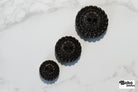 Chocolate Letty Vintage Floral Two Hole Button. Available in 15mm, 20mm, 25mm - Boho Fabrics - Buttons & Snaps