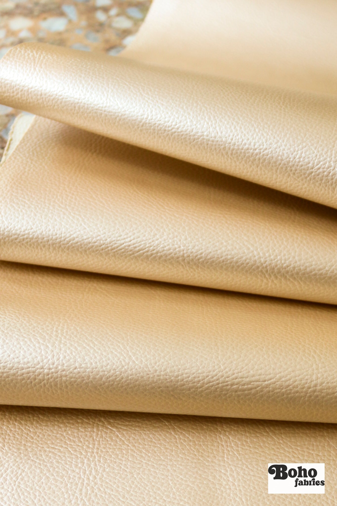 Churchill Downs in Champagne by Kaufmann - Faux Leather Vinyl Fabric - Boho Fabrics - Home Dec. & Upholstery Fabric