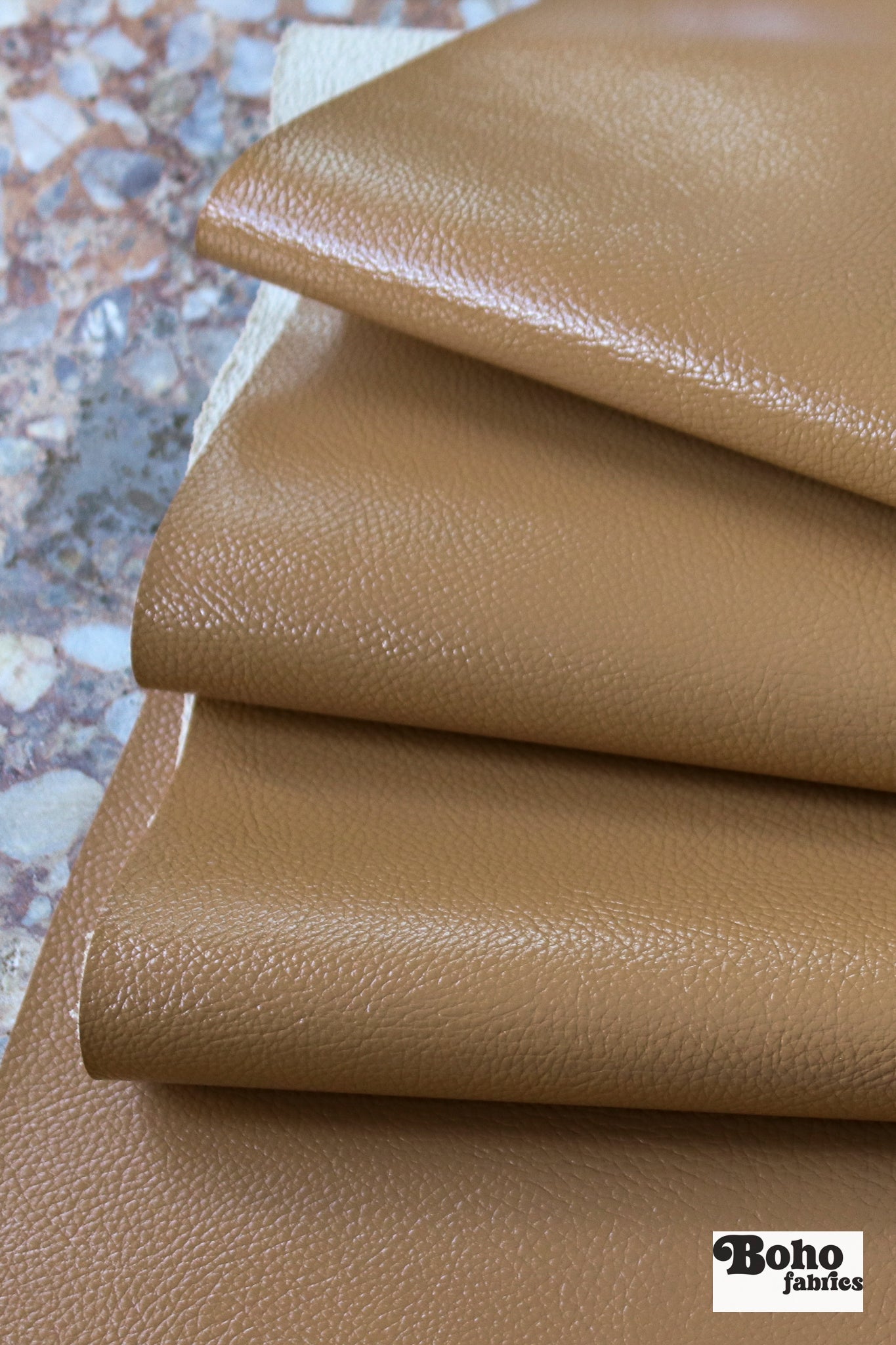 Churchill Downs in Rawhide by Kaufmann - Faux Leather Vinyl Fabric - Boho Fabrics - Home Dec. & Upholstery Fabric