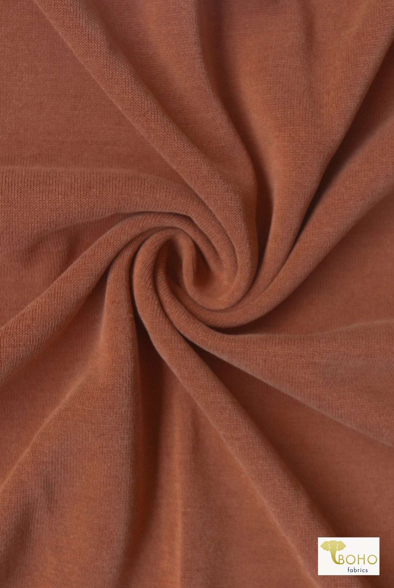 Cinnamon, Solid Cupro Knit Fabric - Boho Fabrics - Cupro, Knit Fabric