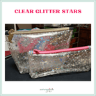 Clear Glitter Stars Vinyl 18" x 56" - Boho Fabrics - Vinyl Fabric