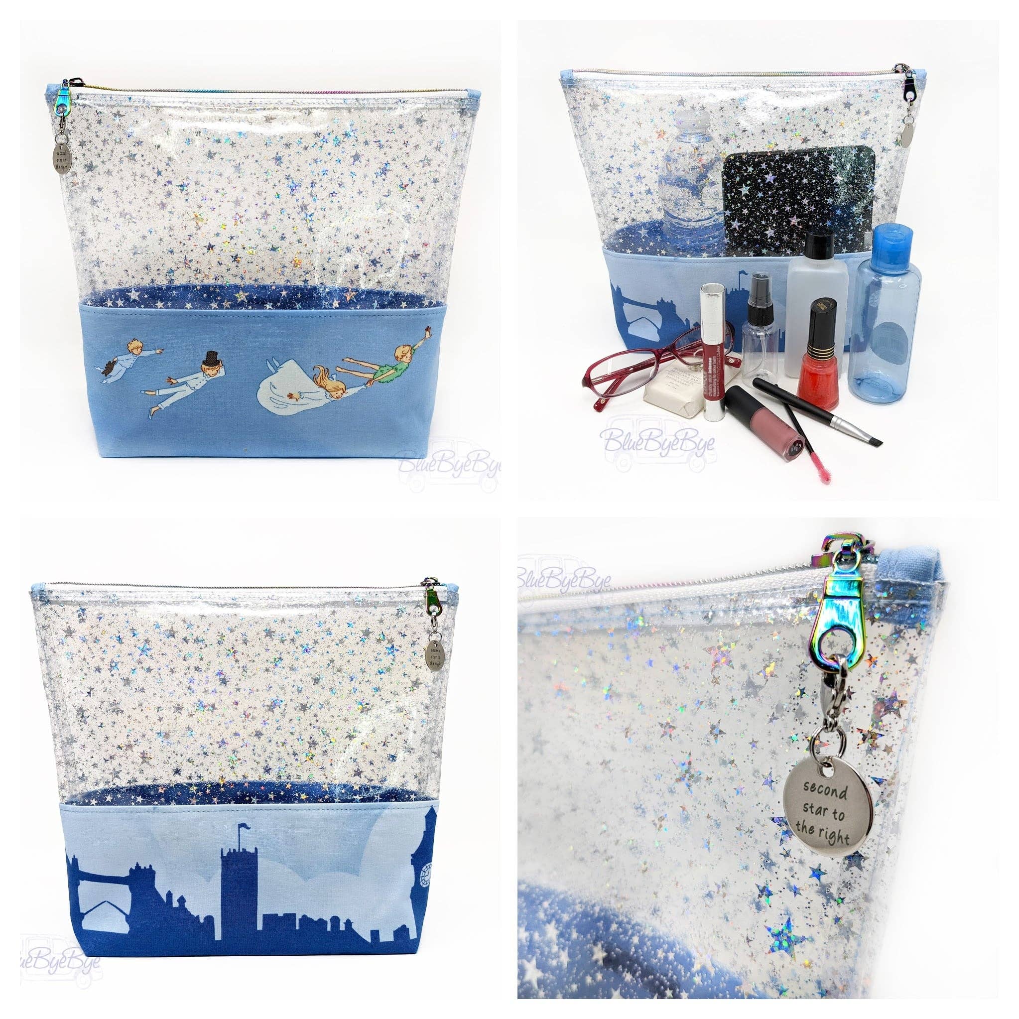 Clear Glitter Stars Vinyl 18" x 56" - Boho Fabrics - Vinyl Fabric