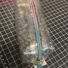 Clear Glitter Stars Vinyl 18" x 56" - Boho Fabrics - Vinyl Fabric