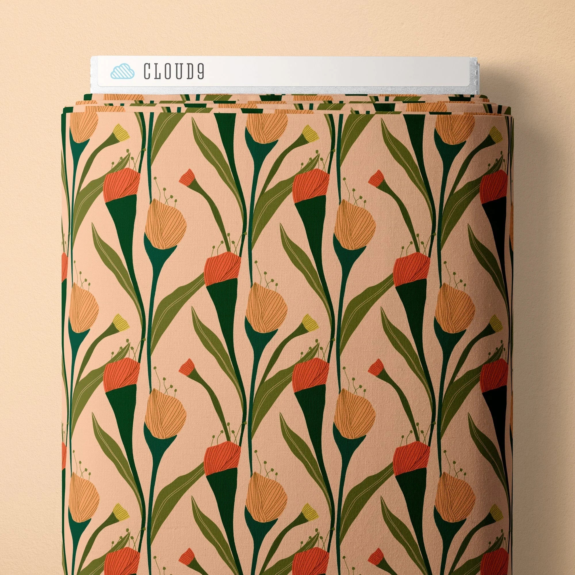 Cloud 9 Organic Quilting Cotton Fabric – Poppy Fields Stalks (227745) - Boho Fabrics - Quilting Cotton, Woven