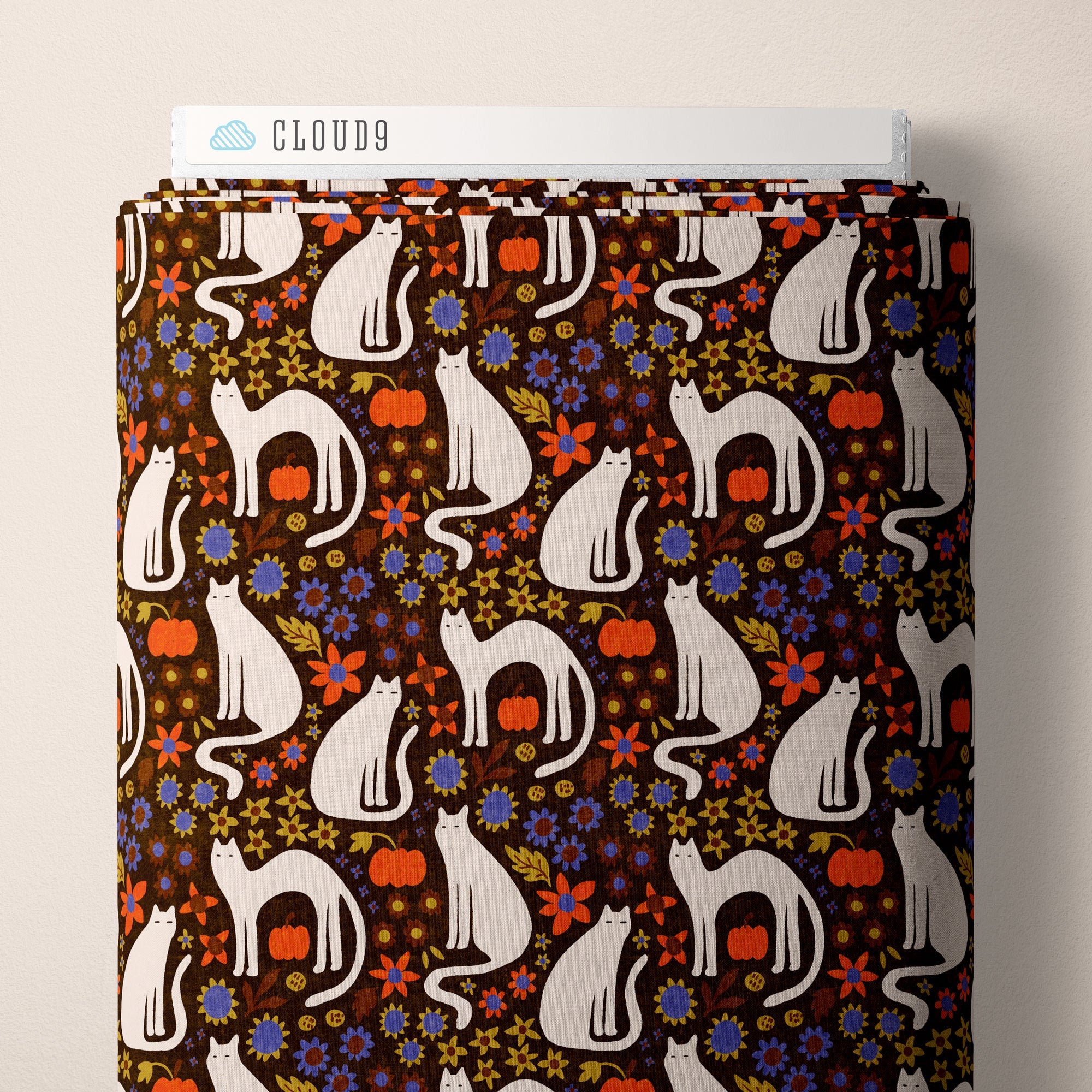 Cloud 9 Organic Quilting Cotton Fabric – Sleepy Hollows Morticia Dark (228153) - Boho Fabrics - Quilting Cotton, Woven