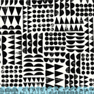 Cloud 9 Organic Warm Canvas Fabric – Imprint Print Patch Black (227511) - Boho Fabrics - Canvas Fabric