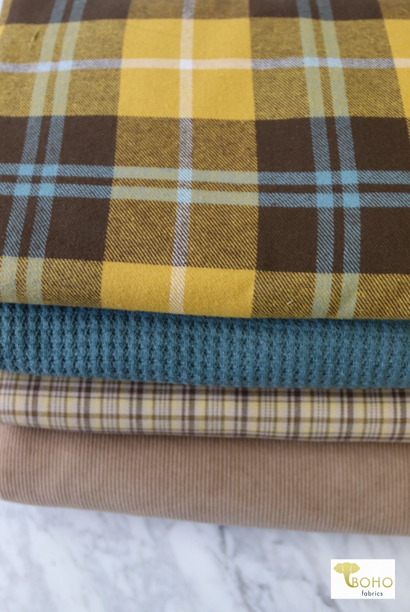 CM Bundle Stocking! Golden Flannel, Combo Bundle CB-CM-414 - Boho Fabrics