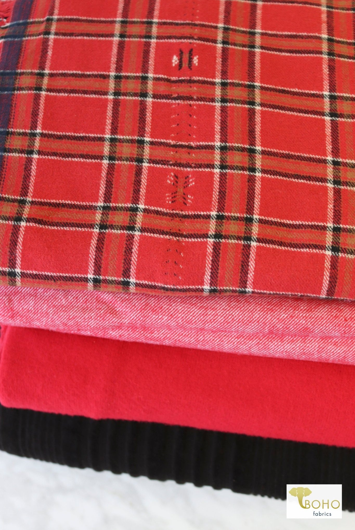 CM Bundle Stocking! Red Stone Flannel CB-CM-417 - Boho Fabrics