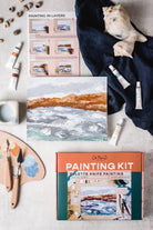 Coastal Cliffs palette knife painting kit - Boho Fabrics - Painting Kits & Supplies