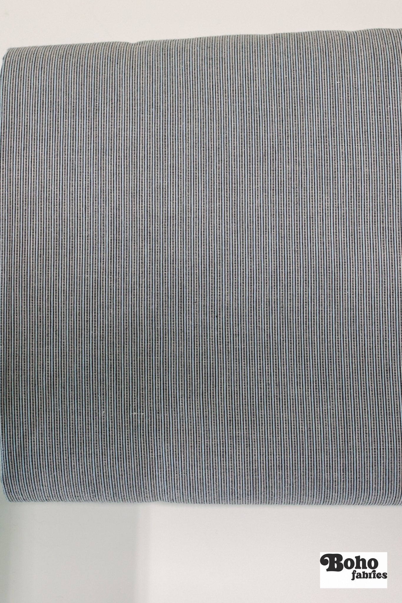 Coastal Pinstripes Stretch Woven. Shop Exclusive! - Boho Fabrics - Stretch Woven