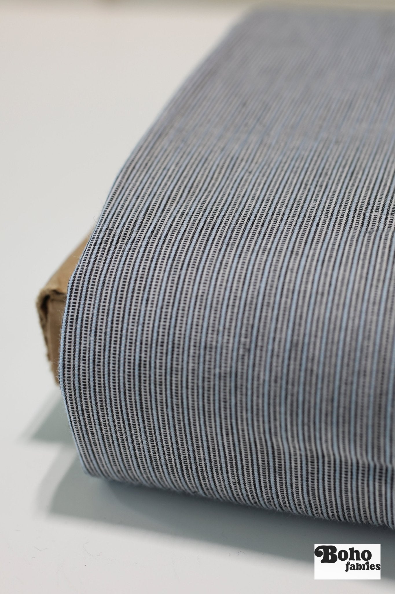 Coastal Pinstripes Stretch Woven. Shop Exclusive! - Boho Fabrics - Stretch Woven