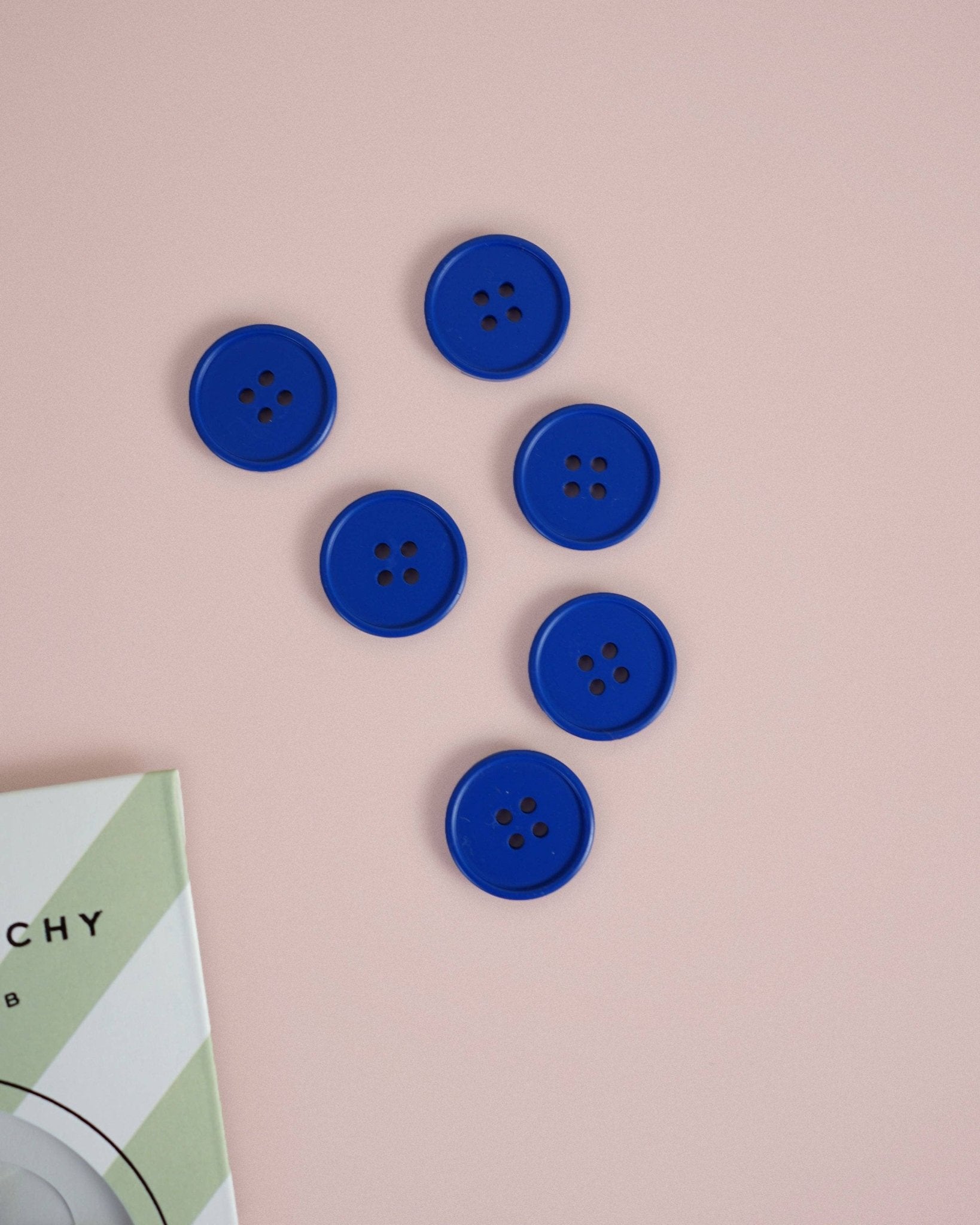 Cobalt Retro Buttons - Boho Fabrics - Buttons & Snaps