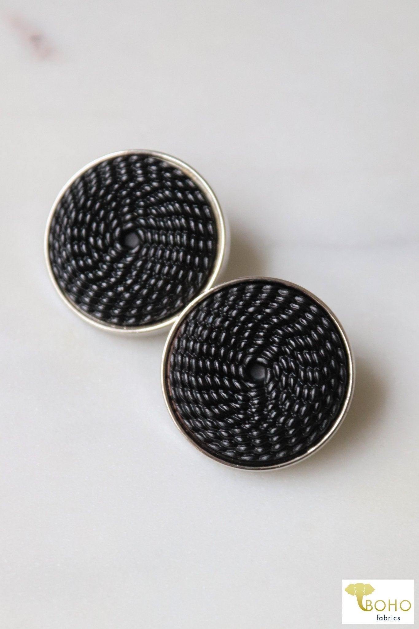 Cobra Wrap Shank Buttons. Available in 23mm & 28mm - Boho Fabrics