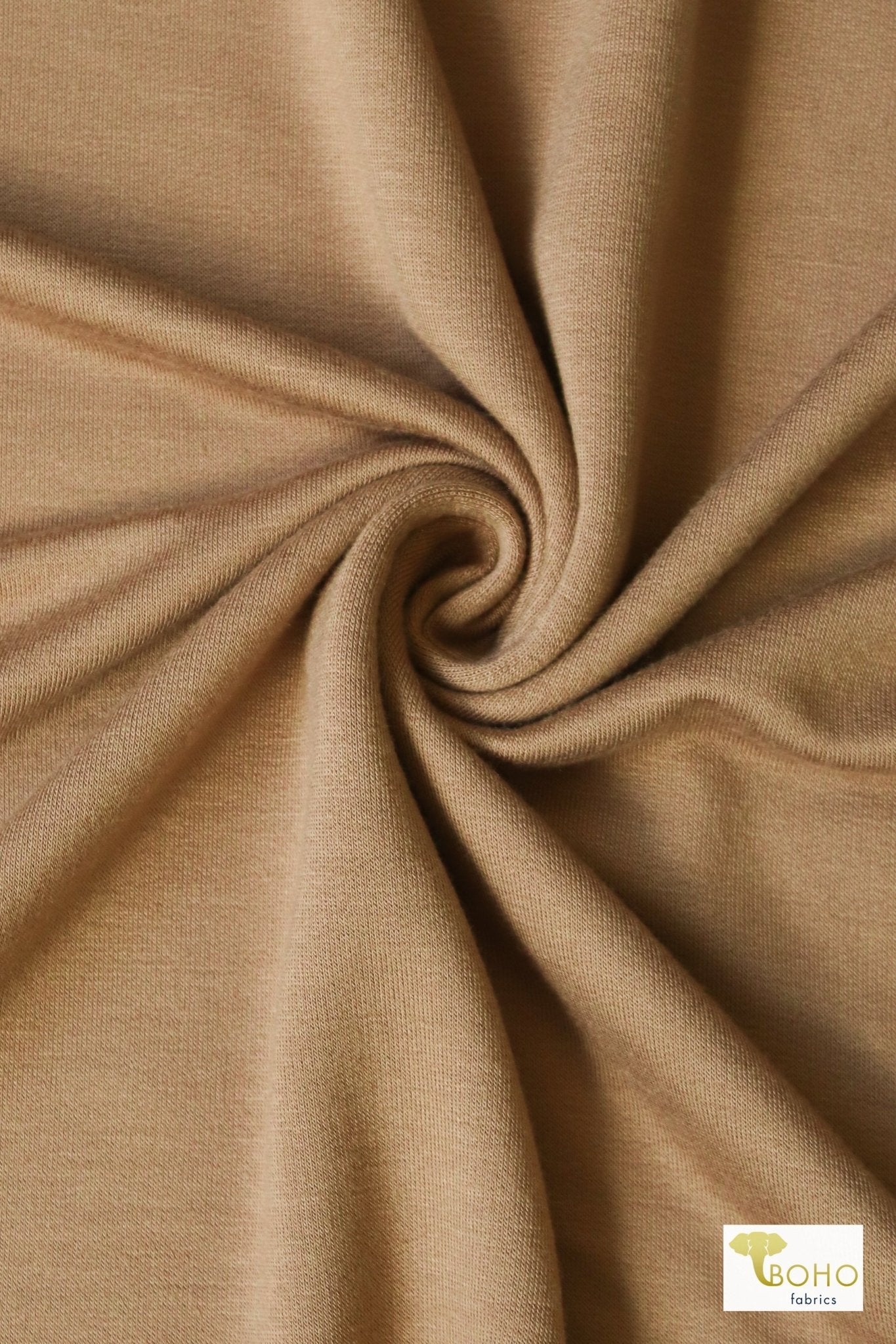 Cocoa Brown, Baby French Terry Solid Knit Fabricj - Boho Fabrics