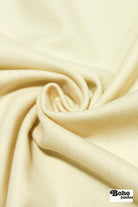 Coconut Cream, Italian Melton Wool Coating Fabric - Boho Fabrics - Wool Coating, Woven