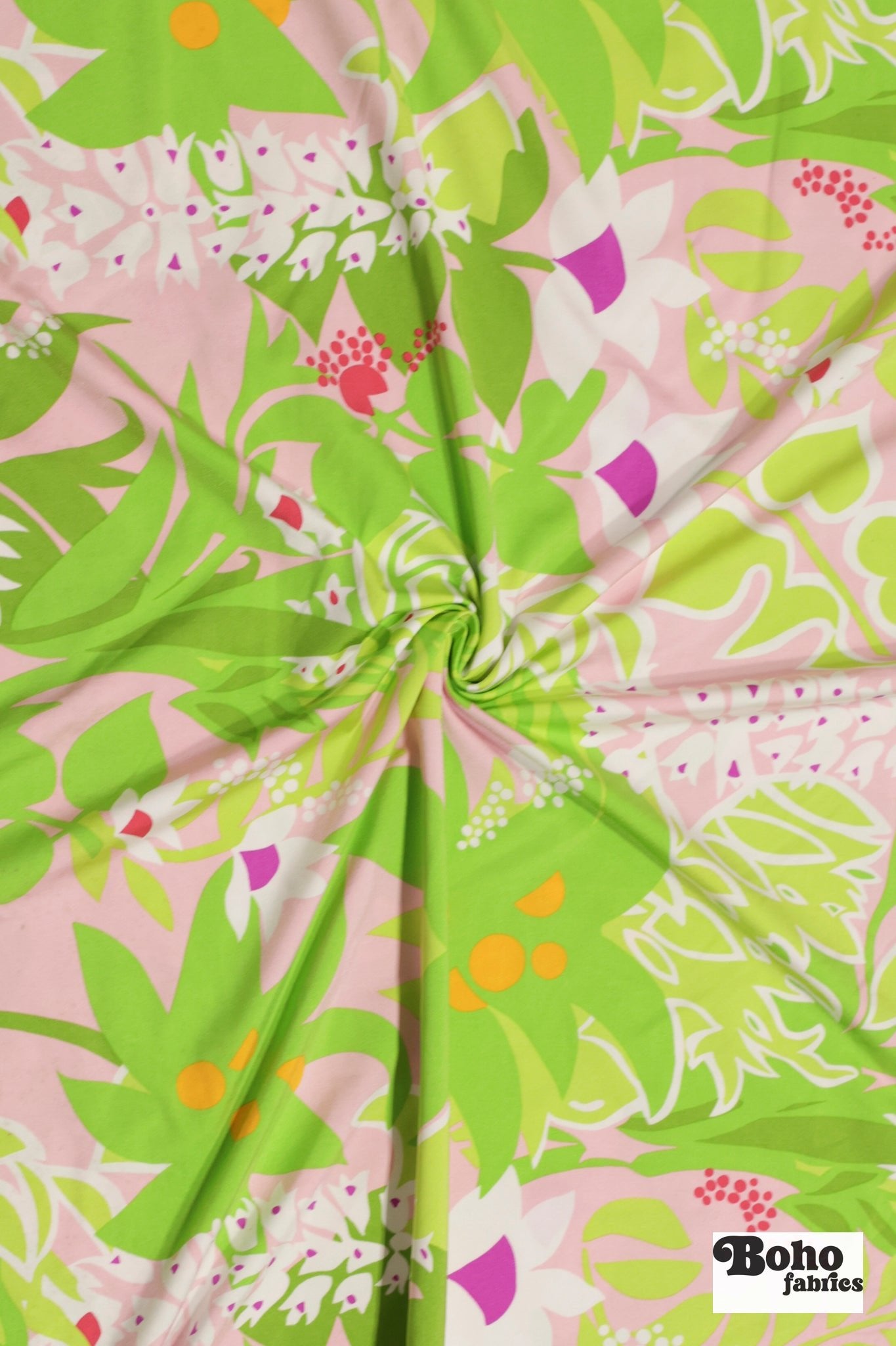 Coconut Grove, Printed Athletic Knit Fabric - Boho Fabrics - Athletic Knit Fabric