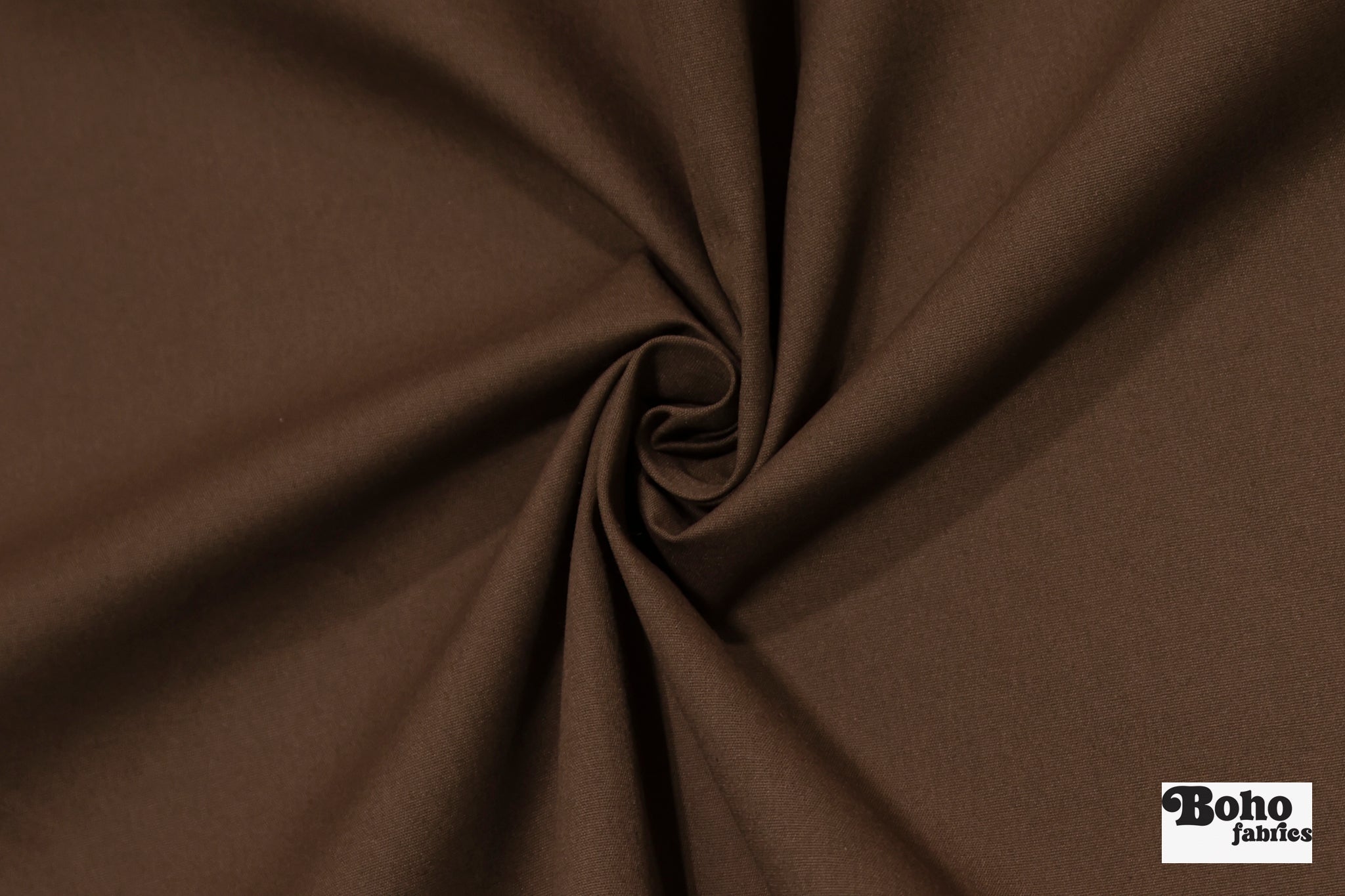 Coffee Brown, Deadstock Cotton Canvas Woven Fabric - Boho Fabrics - Canvas Fabric