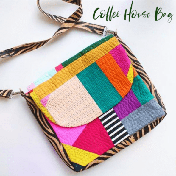 Coffee House Bag printed sewing pattern - Boho Fabrics - Sewing Patterns