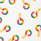 Color Wheel Removable Zipper Charm - Boho Fabrics - Bag Making Supplies