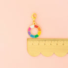 Color Wheel Removable Zipper Charm - Boho Fabrics - Bag Making Supplies