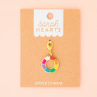 Color Wheel Removable Zipper Charm - Boho Fabrics - Bag Making Supplies