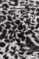Cool Gray Cheetah Print, Rayon Spandex Jersey Knit Fabric - Boho Fabrics - Rayon Jersey Solid, Knit Fabric