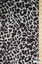 Cool Gray Cheetah Print, Rayon Spandex Jersey Knit Fabric - Boho Fabrics - Rayon Jersey Solid, Knit Fabric