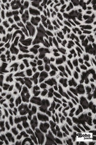Cool Gray Cheetah Print, Rayon Spandex Jersey Knit Fabric - Boho Fabrics - Rayon Jersey Solid, Knit Fabric