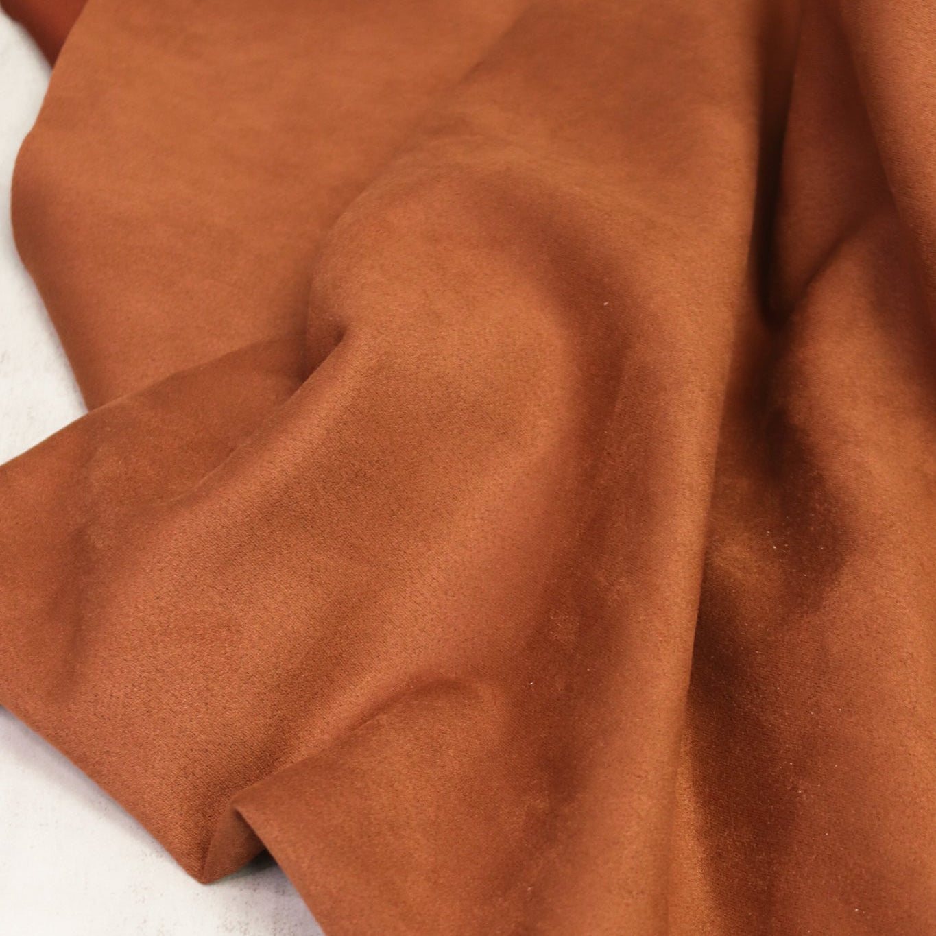 Copper, Heavy Scuba Knit Faux Suede - Boho Fabrics