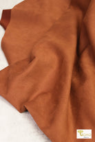 Copper, Heavy Scuba Knit Faux Suede - Boho Fabrics