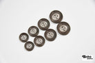 Copper Saucer 4-Hole Metal Button. 24L (15mm / 5/8"), 28L (18mm / 11/16"), 30L (19mm, 3/4") , 40L (25mm / 1") - Boho Fabrics - Buttons & Snaps