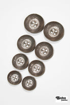 Copper Saucer 4-Hole Metal Button. 24L (15mm / 5/8"), 28L (18mm / 11/16"), 30L (19mm, 3/4") , 40L (25mm / 1") - Boho Fabrics - Buttons & Snaps