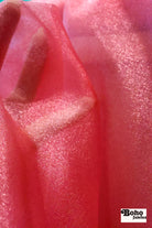 Coral Flamingo, Organza Shimmer, Woven Fabric - Boho Fabrics - Organza, Woven Fabric