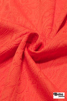 Coral Paisley, Jacquard Knit Fabric - Boho Fabrics - Jacquard Knit Fabric