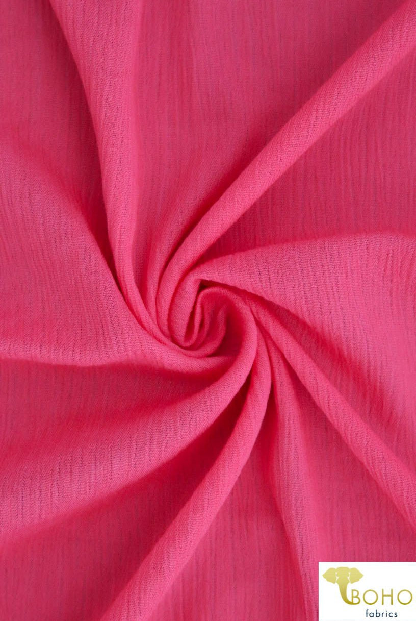 Coral. Solid Rayon Crepe Woven Fabric. - Boho Fabrics