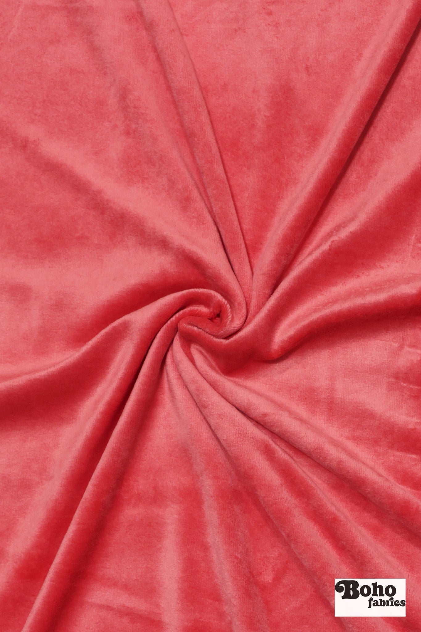 Coral Terry Cloth Knit Fabric - Boho Fabrics - French Terry Solid Knit